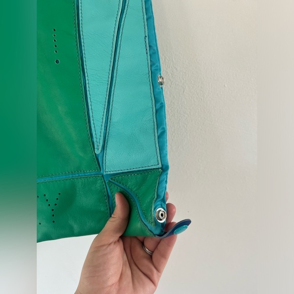 GABS Firenze CYNDI Colorblock Leather Convertible Tote Bag Made In Italy NWT - Picture 5 of 13